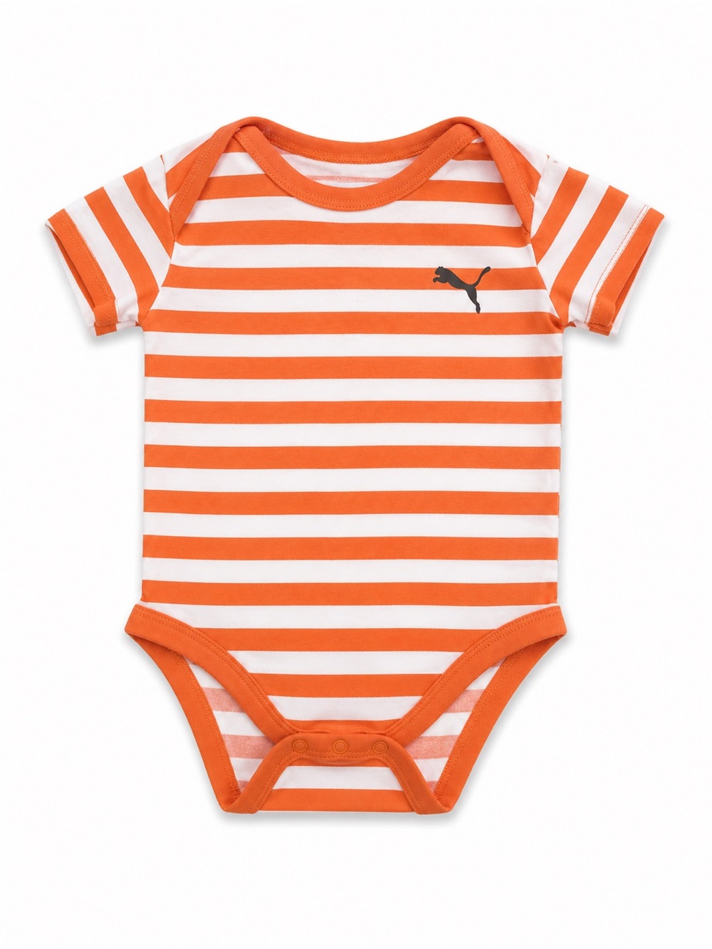 Puma Orange and White Striped Baby Bodysuit
